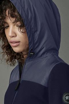 Ropa Canada Goose Mujer Outlet - WindBridge Sudadera Con Capucha Black Label Azul Marino GY8243019